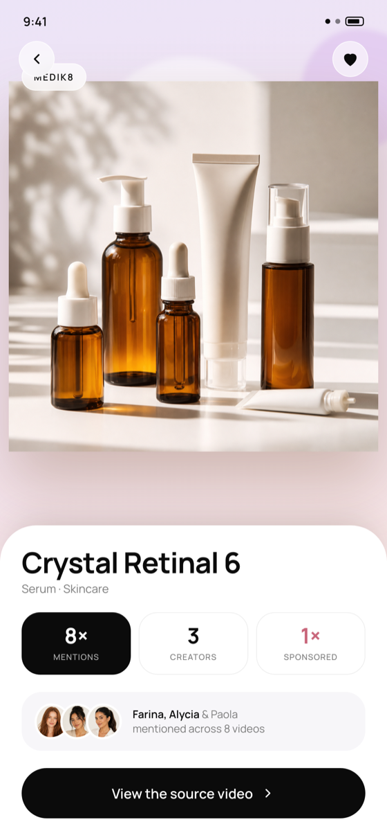 Product source screen in Mentioned