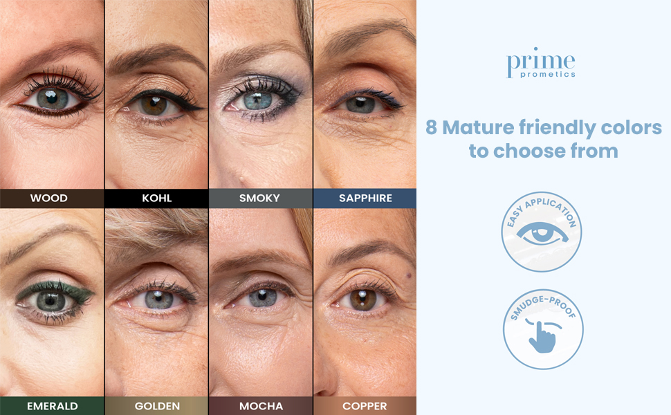 Mature Beauty Sunkissed Eyes Velvet Eyeliner Set (Chocolate Brown & Champagne Bronze)
