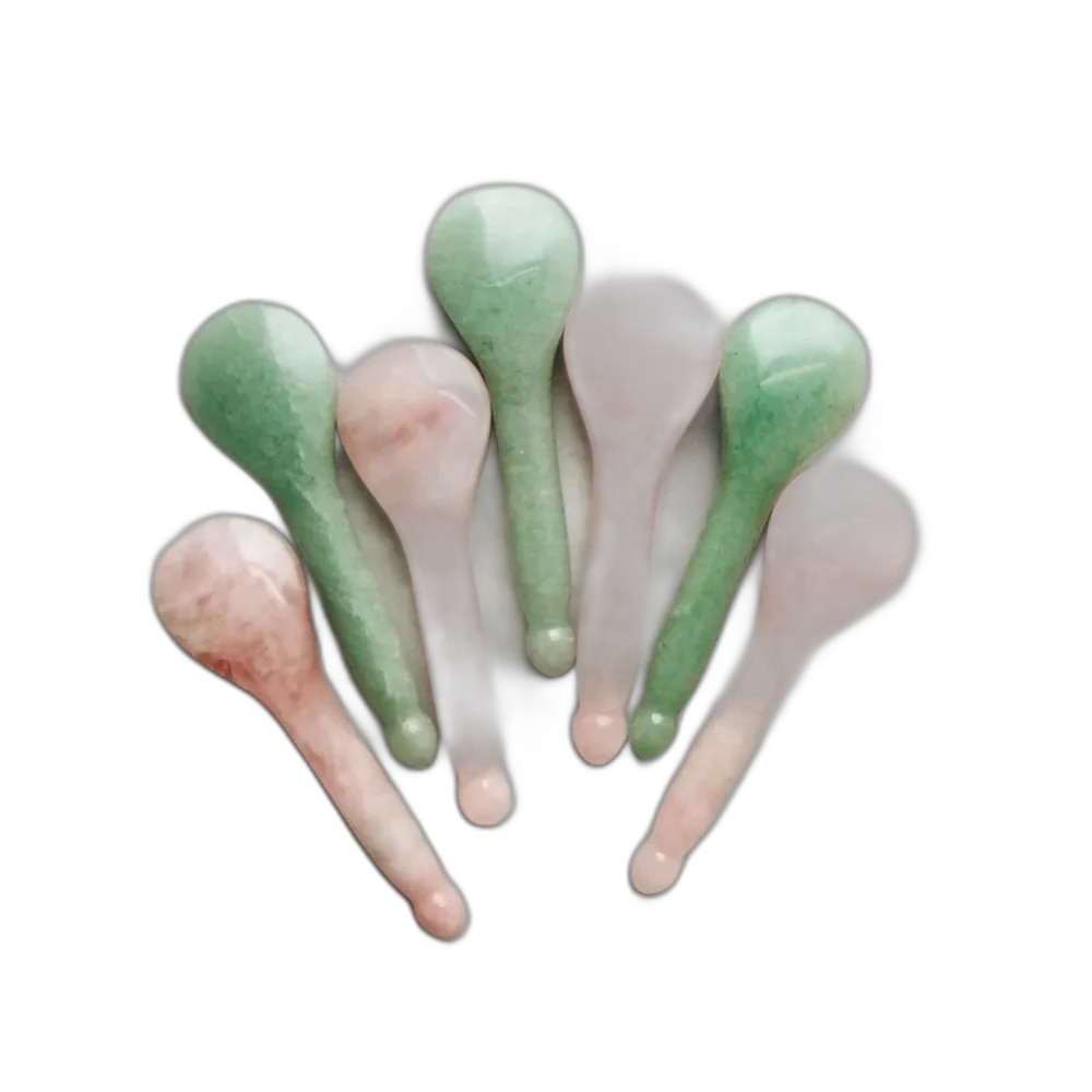 Mount Lai Rose Quartz Acupressure Gua Sha Spoon
