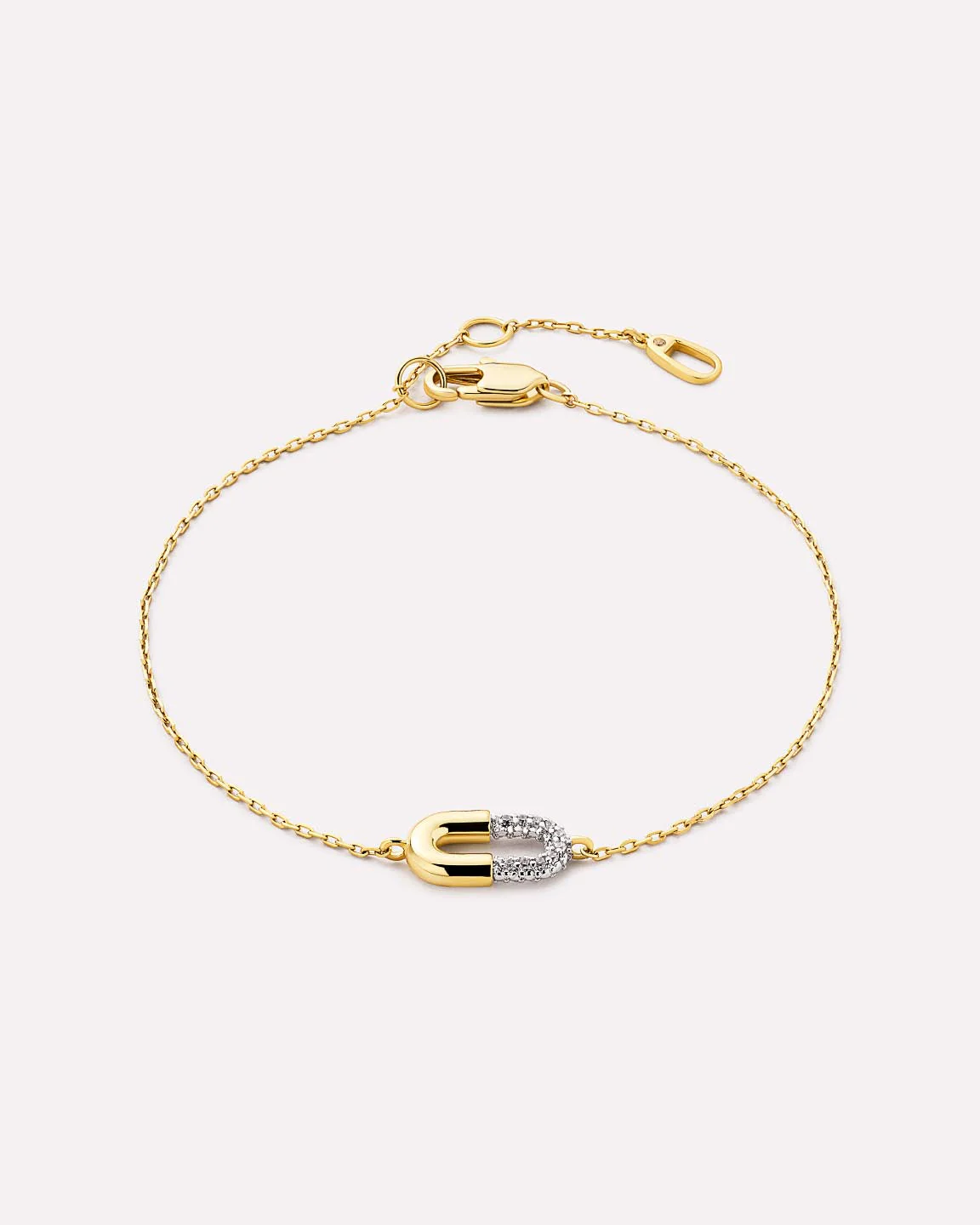 Ana Luisa Gold Charm Bracelet - Blake Bracelet Micropave
