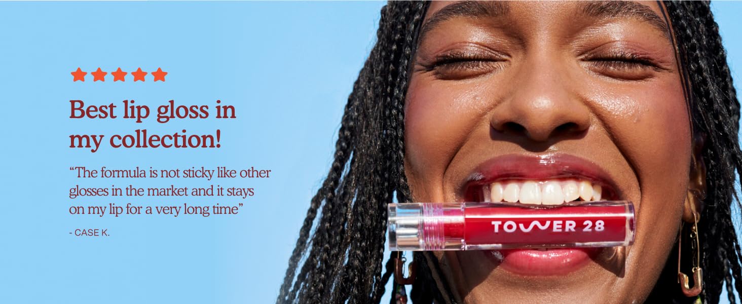 Tower 28 plumping gloss in shade bittersweet