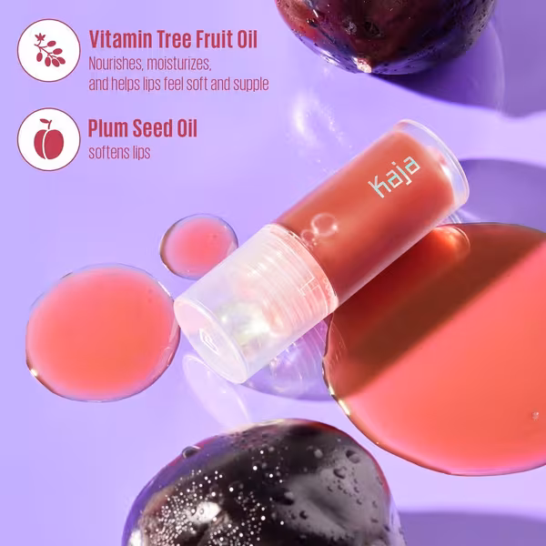 Kaja Juicy Glass Lip Oil in Fig Smoothie & Plum Paloma
