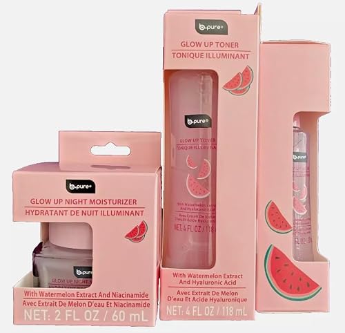 B-Pure Glow Up Cloudberry Cleanser, Eye Cream & Toner