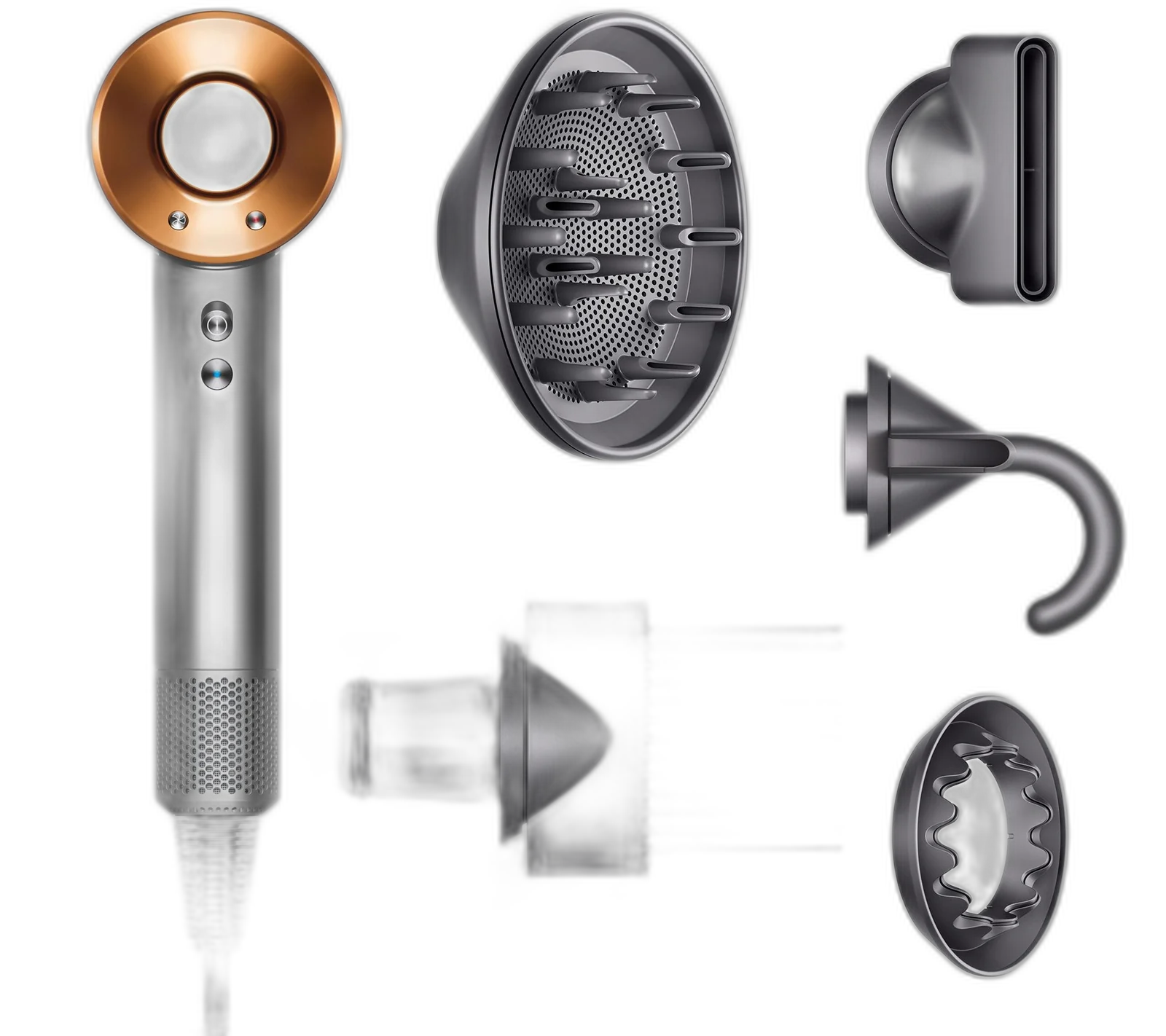 Dyson Hair Pro Blowdryer with diffuser attachment