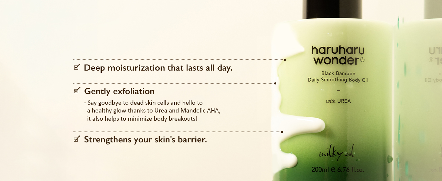 Haruharu Wonder Black Bamboo Daily Smoothing Body Oil