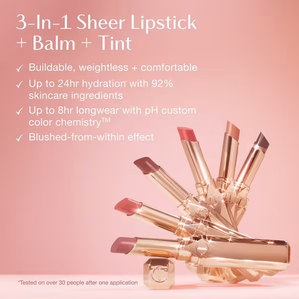 Charlotte Tilbury Pillow Talk Blush Balm Lip Tint- Pillow Talk Medium