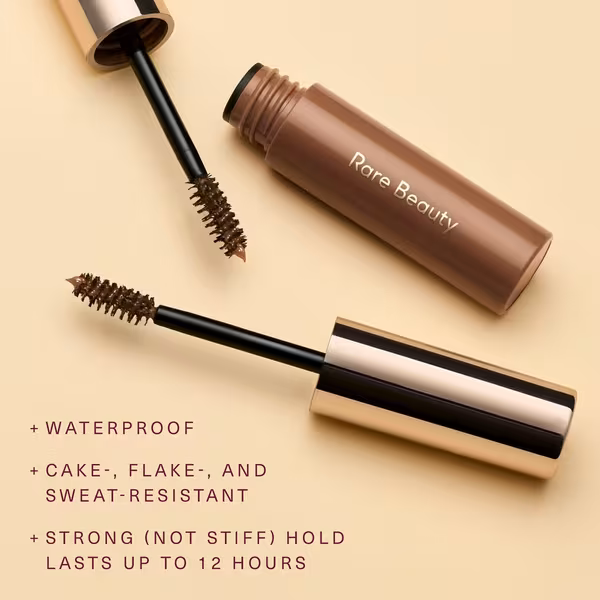 Rare beauty tinted brow gel in soft black