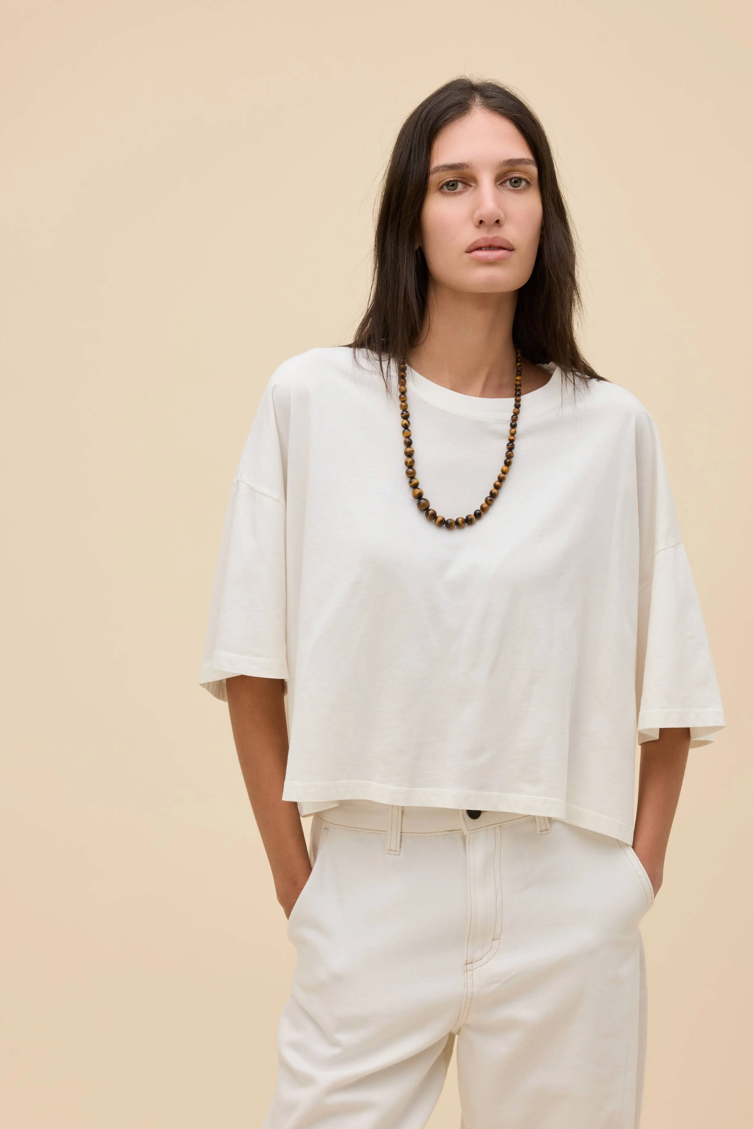 DAYDREAMER Solid Cropped OS Tee
